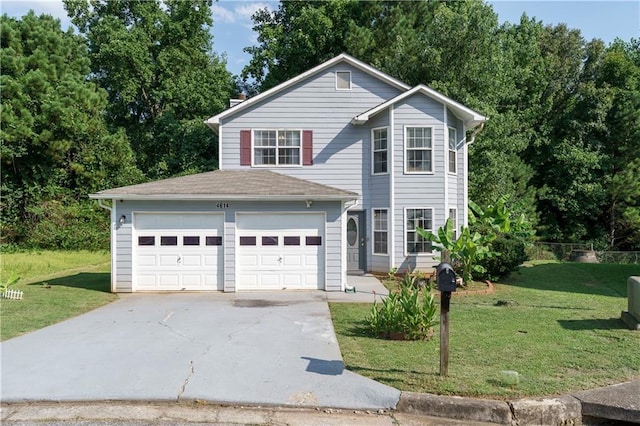 front facade with a front lawn