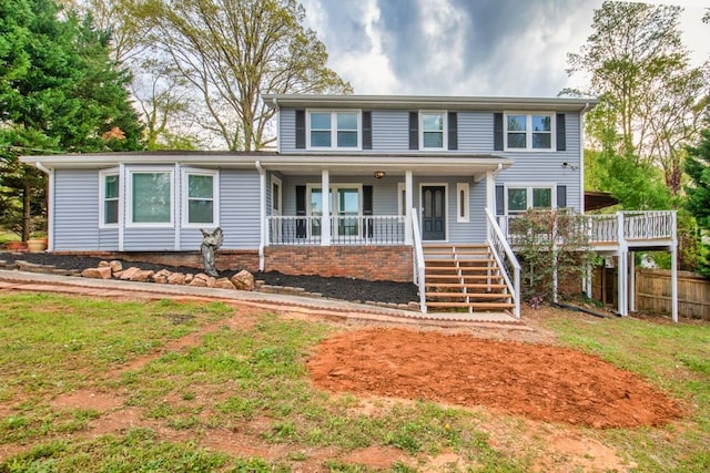 1647 Grandeus Ln SW, Stone Mountain, GA 30087 - view of front of property featuring stairway and covered porch