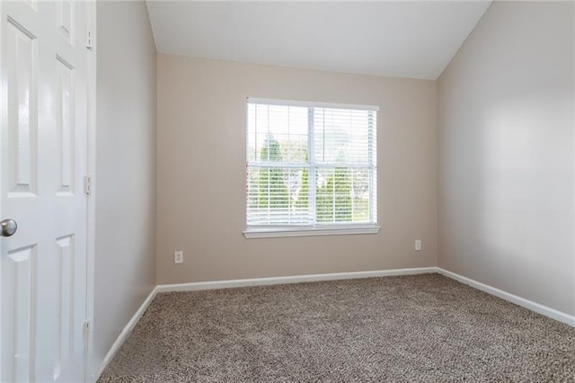 spare room featuring baseboards and carpet flooring