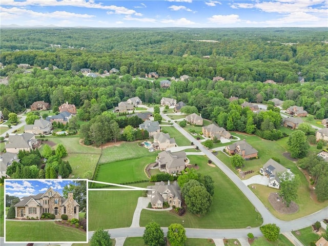 4729 Deer Creek Ct, Flowery Branch, GA 30542 - aerial perspective of suburban area with a forest