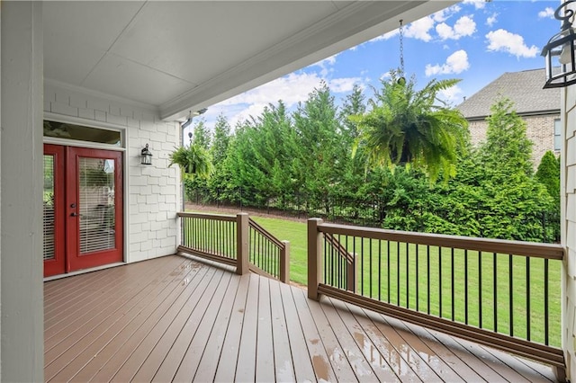 4729 Deer Creek Ct, Flowery Branch, GA 30542 - wooden deck featuring a lawn