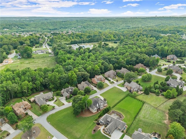 4729 Deer Creek Ct, Flowery Branch, GA 30542 - aerial view of residential area with a heavily wooded area