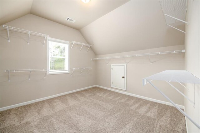 8245 Dawson View Way, Cumming, GA 30028 - spacious closet with vaulted ceiling and carpet