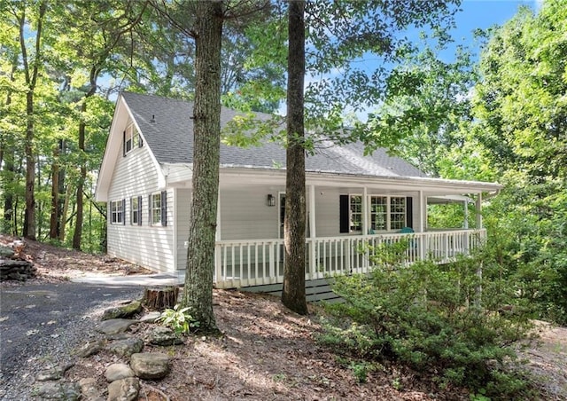 exterior space featuring a porch