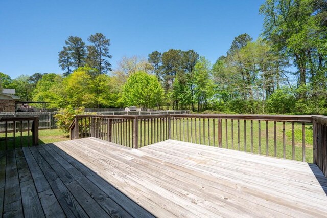 4284 Carlos Ct, Powder Springs, GA 30127 - deck featuring a fenced backyard and a lawn