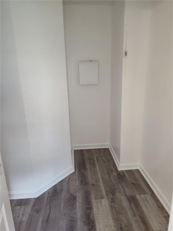 interior space featuring dark wood-type flooring