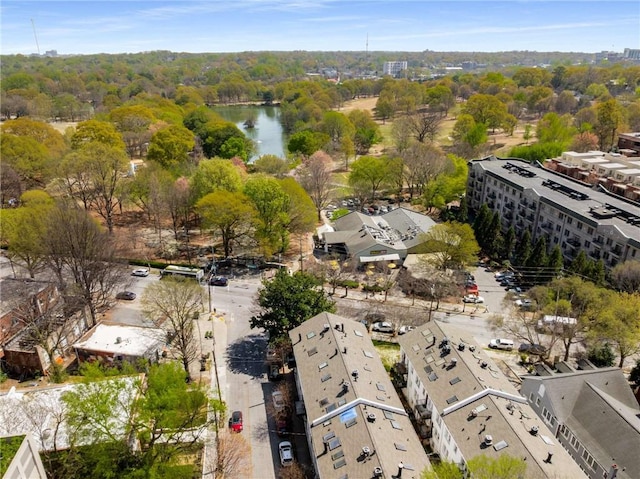 drone / aerial view of a nearby body of water