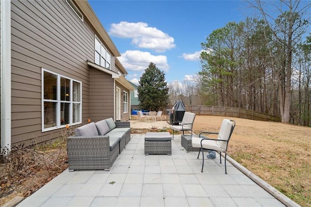 view of patio / terrace featuring an outdoor hangout area