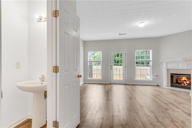 621 Kenridge Way Unit 0, Suwanee, GA 30024 - living room with wood-type flooring, baseboards, and a high end fireplace