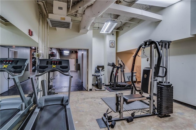 view of gym