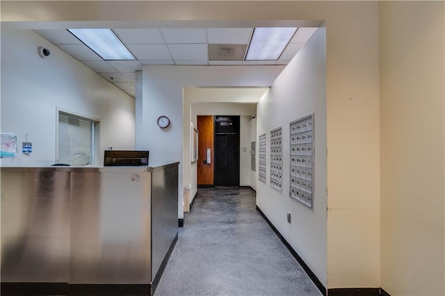 reception area featuring mail area