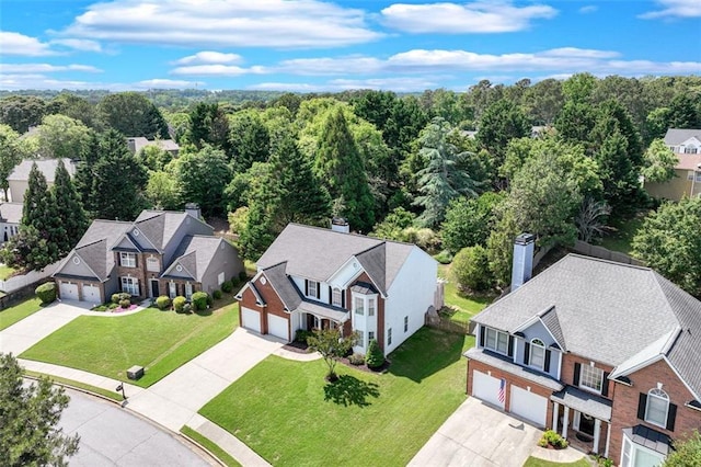 aerial perspective of suburban area