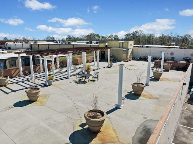 view of patio with fence