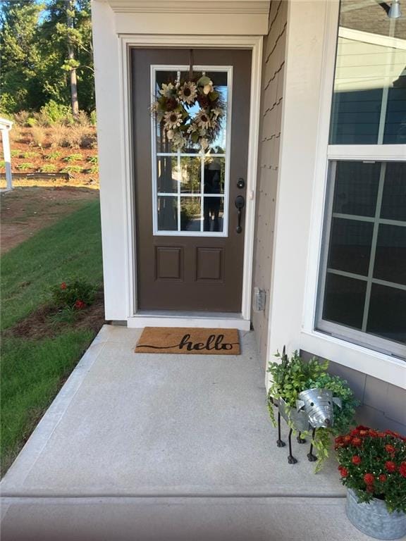 view of doorway to property