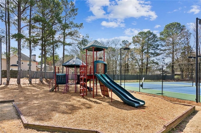 community playground featuring fence