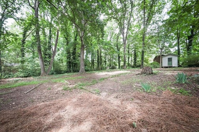 5666 Goldfield Dr, Acworth, GA 30102 - view of yard featuring an outbuilding and a shed