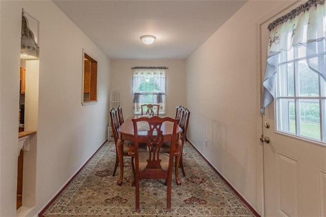 view of dining area