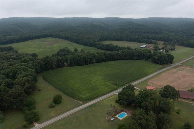 bird's eye view featuring a rural view