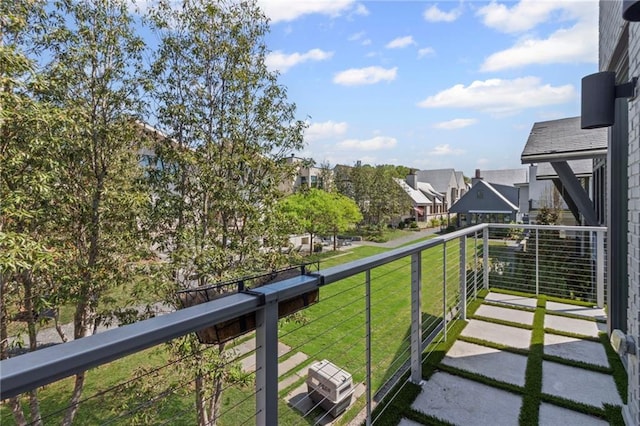 balcony with a residential view