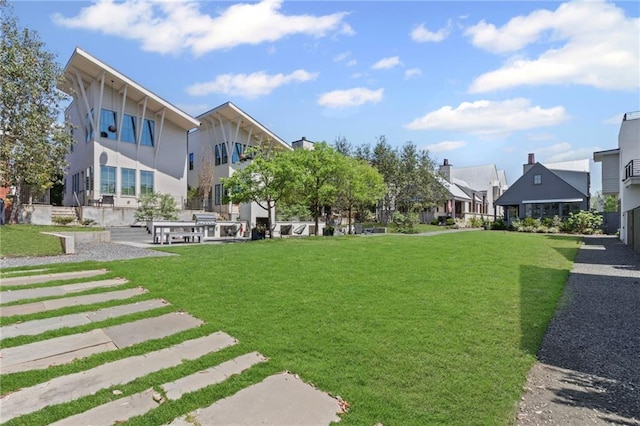 view of yard with a residential view