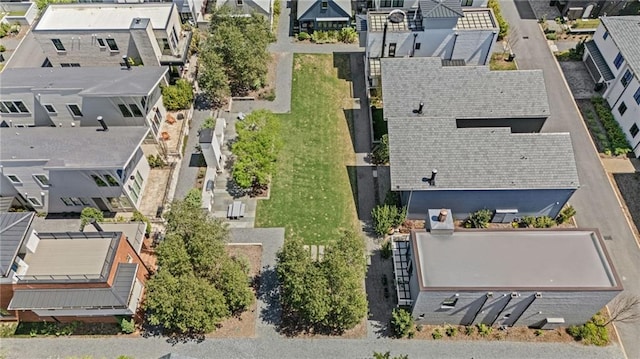 drone / aerial view with a residential view