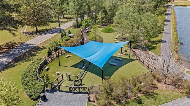 surrounding community featuring fence