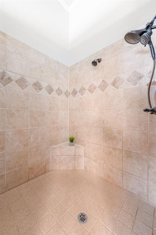 full bathroom with tiled shower