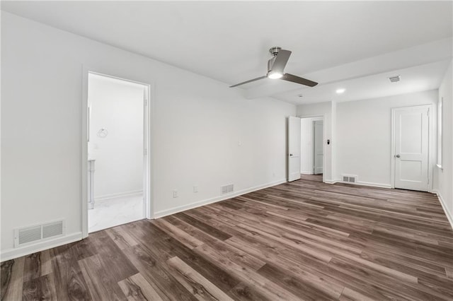 1978 Ethel Ln, Decatur, GA 30032 - unfurnished bedroom with wood finished floors, ensuite bathroom, recessed lighting, and ceiling fan
