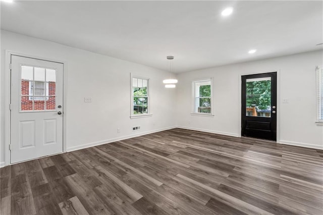 1978 Ethel Ln, Decatur, GA 30032 - foyer entrance with dark wood finished floors and recessed lighting
