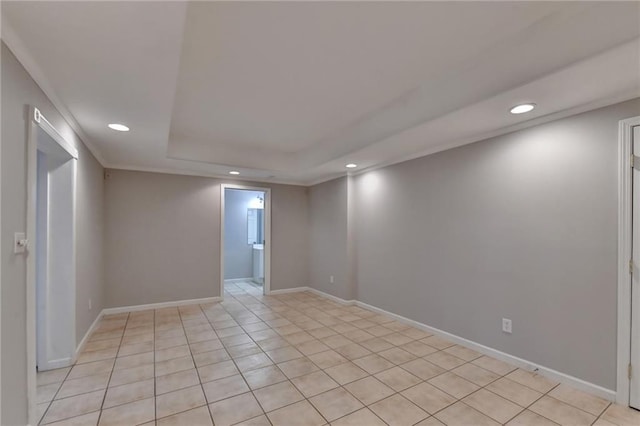 view of tiled spare room