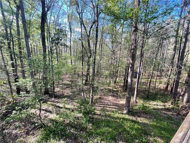 view of landscape featuring a view of trees