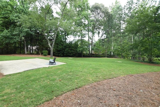 3852 Vinyard Ct NE, Marietta, GA 30062 - view of grassy yard featuring a patio area and view of scattered trees