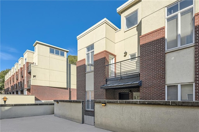 view of property featuring a garage