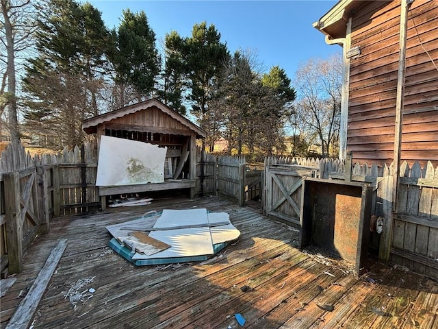 view of wooden terrace