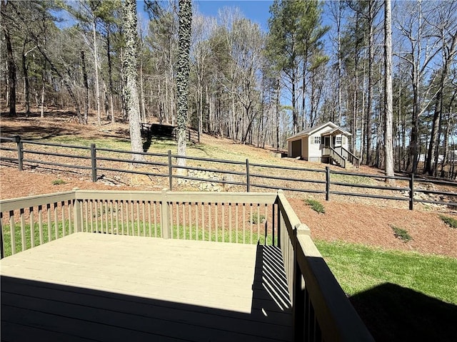 wooden terrace with fence