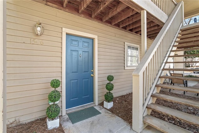 view of doorway to property