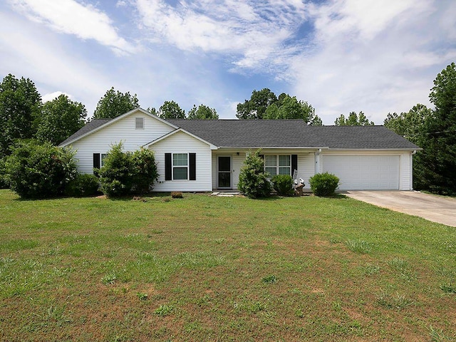 37 Montana Dr, Cedartown, GA 30125 - ranch-style home featuring concrete driveway, an attached garage, and a front yard