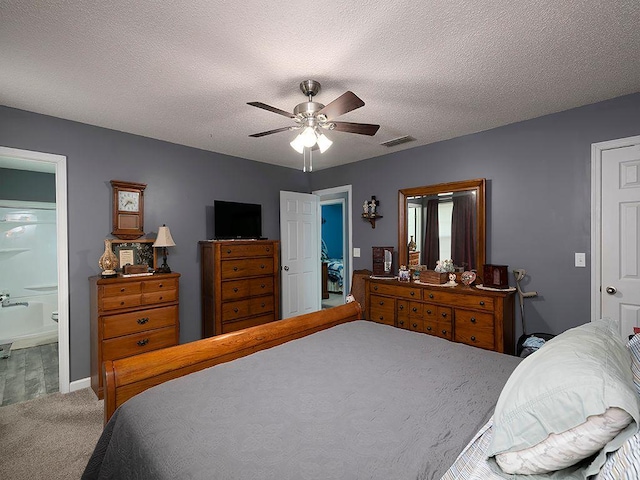 37 Montana Dr, Cedartown, GA 30125 - bedroom with carpet flooring, ceiling fan, a textured ceiling, ensuite bathroom, and baseboards