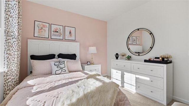 bedroom with carpet floors