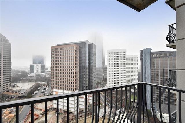 balcony with a city view