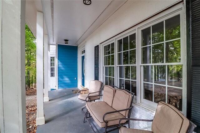 view of patio with a porch