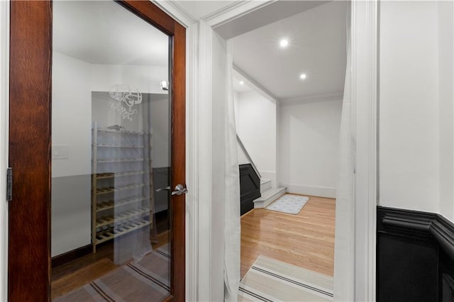 interior space featuring hardwood / wood-style floors