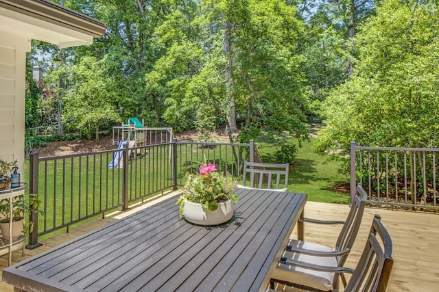 1343 Peachtree Battle Ave NW, Atlanta, GA 30327 - deck featuring a yard and a playground