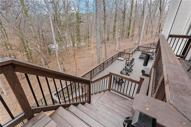120 Nezhat Pl, Atlanta, GA 30350 - wooden terrace with stairway