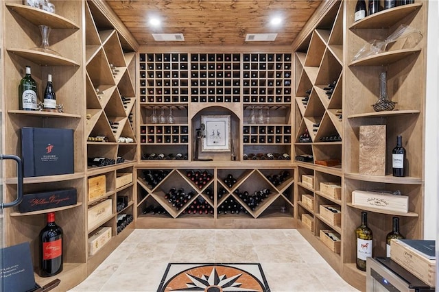 120 Nezhat Pl, Atlanta, GA 30350 - wine room with wood ceiling