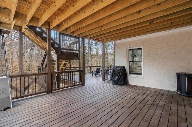 120 Nezhat Pl, Atlanta, GA 30350 - deck featuring stairway and grilling area
