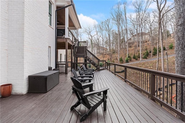 120 Nezhat Pl, Atlanta, GA 30350 - wooden terrace featuring stairway