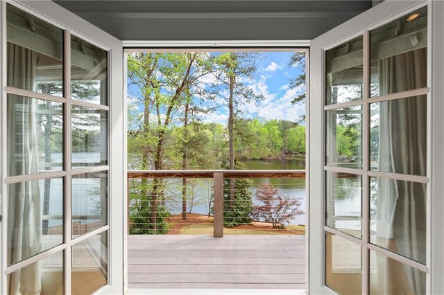 1141 Ragley Hall Rd NE, Brookhaven, GA 30319 - bedroom with baseboards, wood finished floors, recessed lighting, a ceiling fan, and access to exterior