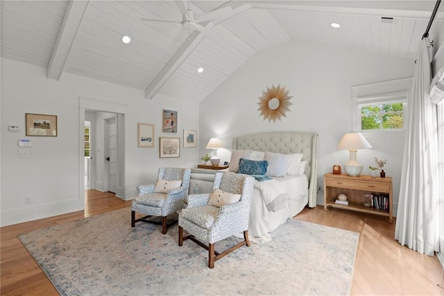 1141 Ragley Hall Rd NE, Brookhaven, GA 30319 - bedroom featuring recessed lighting, wood finished floors, baseboards, and lofted ceiling with beams