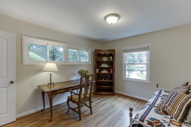 3219 Parkridge Cres, Chamblee, GA 30341 - office featuring light wood-style flooring and crown molding